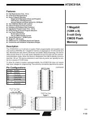 1 Megabit (128K x 8) 5-volt Only CMOS Flash Memory AT29C010A