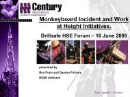 Monkey Board Incident. - Drillsafe.org.au