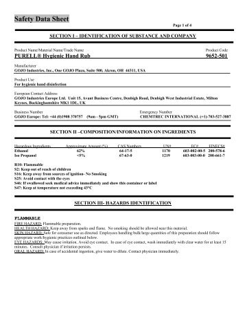 MATERIAL SAFETY DATA SHEET - Barber DTS Tattoo Supplies ...