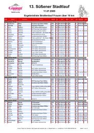 Liste - Ausdauersportteam SÃ¼Ãen