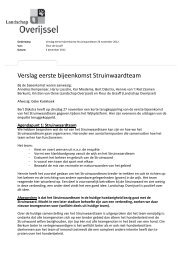 Verslag eerste bijeenkomst Struinwaardteam - Landschap Overijssel
