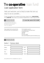 Loan application form - The Co-operative