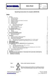 data sheet - SCHIEBEL