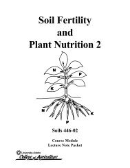 Soil Fertility and Plant Nutrition 2, Course Module - University of Idaho