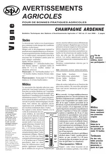 avertissements agricoles 552 - Champagne info