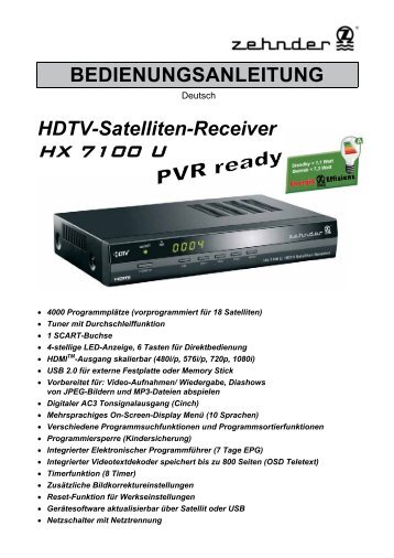 HX 7100 U - Zehnder