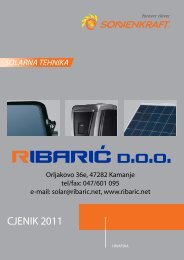 CJENIK 2011 - Ribarić doo- SOLARNI SISTEMI SONNENKRAFT