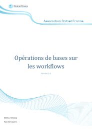Operations de bases sur les workflows - Dotnet-France