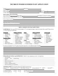 2012 bruin woods summer staff application - UCLA Alumni Association