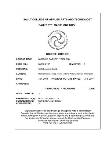 NURS2107 - Nursing Pathophysiology W08.pdf - Sault College