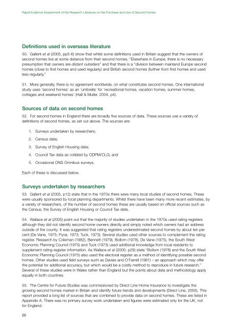 Rapid Evidence Assessment of the Research ... - Rural Housing