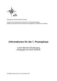 Praktikum an der Evangelischen Hochschule Freiburg