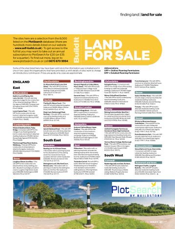 LAND FOR SALE - Build It