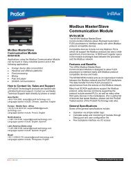 Modbus Master/Slave Communication Module - ProSoft Technology