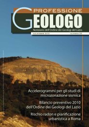 Leggi tutto... - Ordine dei Geologi del Lazio