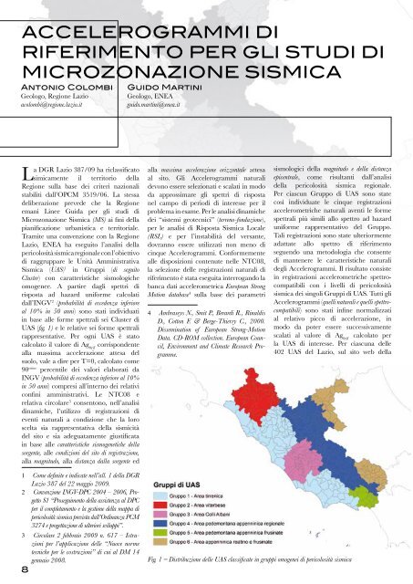 Leggi tutto... - Ordine dei Geologi del Lazio