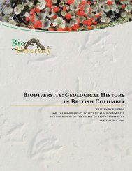 Biodiversity: Geological History in British Columbia - Biodiversity BC