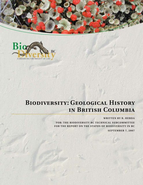 Biodiversity: Geological History in British Columbia - Biodiversity BC