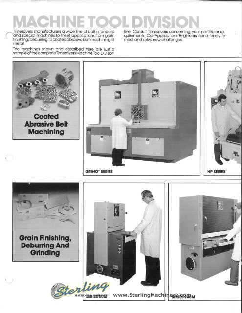 Timesavers Brochure - Sterling Machinery