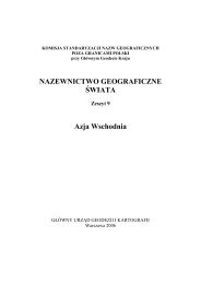 Azja Wschodnia - KSNG Nazwy geograficzne - GÅÃ³wny UrzÄd ...