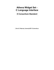 Athena Widget Set - C Language Interface - X Consortium ... - X.Org