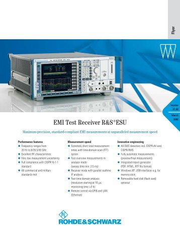 EMI Test Receiver Â¸ESU - Rohde & Schwarz