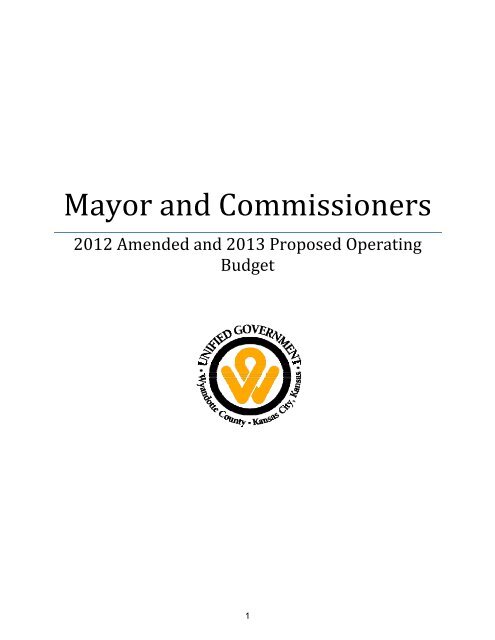 Table of Contents - Unified Government of Wyandotte County ...