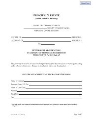 Petition for Adjudication - Principal's Estate (Under Power of Attorney)