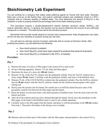 Stoichiometry lab report