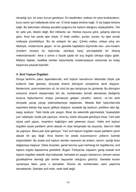 Sivil Toplum Nedir? Prof. Dr. Murat Belge Sivil Toplum ve Demokrasi ...