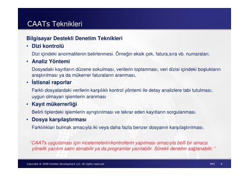 Bilgisayar Destekli Denetim Teknikleri ( CAATs ... - Denetimnet.Net