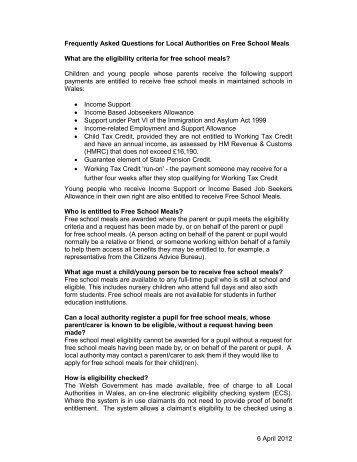 6 April 2012 Frequently Asked Questions for Local Authorities on ...