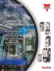 Contactors, Overloads and Manual Motor Starters - Carlo Gavazzi