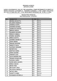 PROVINCIA di PRATO SERVIZIO LAVORO ... - Comune di Prato