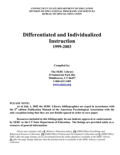 Differentiated And Individualized Instruction The State Education