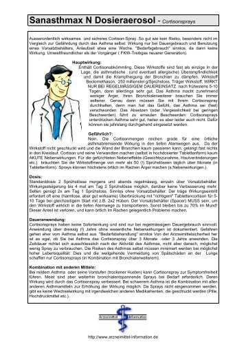 Sanasthmax N Dosieraerosol - Cortisonsprays