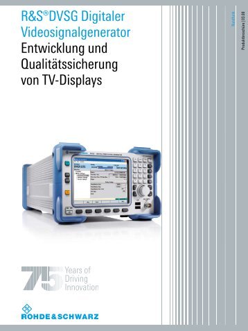 R&S DVSG Digitaler Videosignalgenerator - Rohde & Schwarz