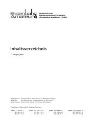 Inhaltsverzeichnis - Eisenbahn Amateur