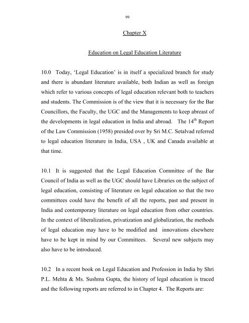 The Legal Education - Law Commission of India