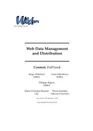 Web Data Management and Distribution - Webdam Project - Inria