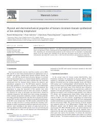 Physical and electromechanical properties of barium zirconium ...