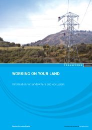WORKING ON YOUR LAND - Transpower