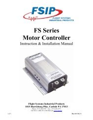 FS Series Motor Controller - Flight Systems Industrial Products