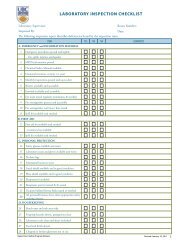 yearly lab inspection check list - Pathology and Laboratory Medicine