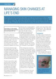 MANAGING SKIN CHANGES AT LIFE'S END - Wounds UK