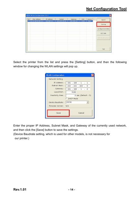 pos_label_net configuration tool manual(wlan ... - BIXOLON