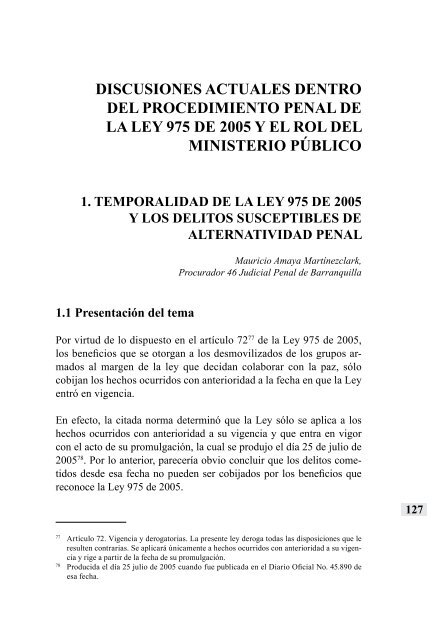El Proceso Penal de Justicia y Paz del Ministerio PÃºblico