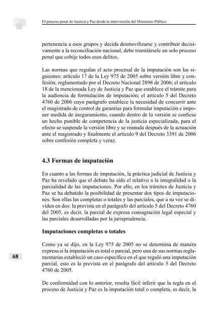 El Proceso Penal de Justicia y Paz del Ministerio PÃºblico