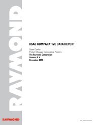 2011 USAC Comparative Data Report - Raymond Corporation