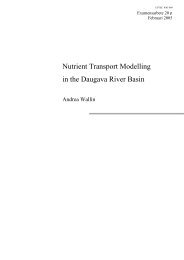 Nutrient Transport Modelling in the Daugava River Basin - DiVA Portal